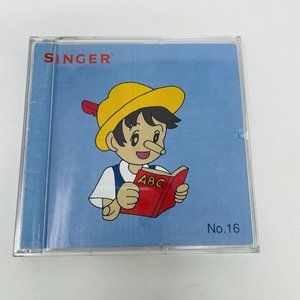 Singer Embroidery Memory Card Number 16 Pinocchio Boy Pre-owned
